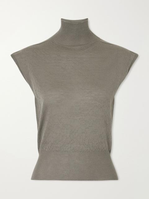 Rick Owens Ribbed cashmere top Gray