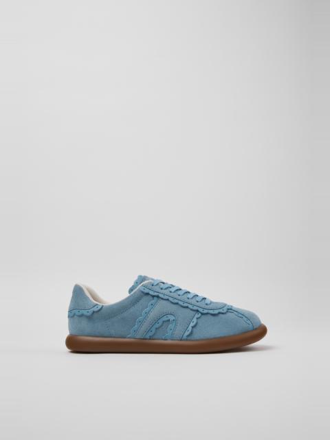 CAMPER Pelotas Soller Blue Suede and Leather Sneakers for Women.