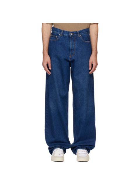 Off-White Blue Arr Tab Jeans