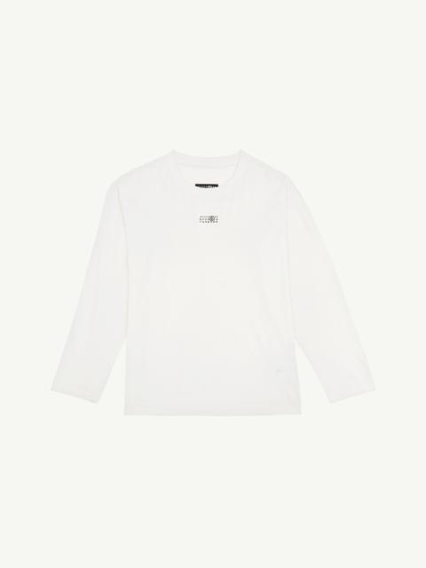 MM6 Maison Margiela Long Sleeved Numeric Signature T-Shirt