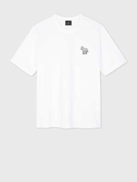 Paul Smith White '3D Zebra' Print T-Shirt