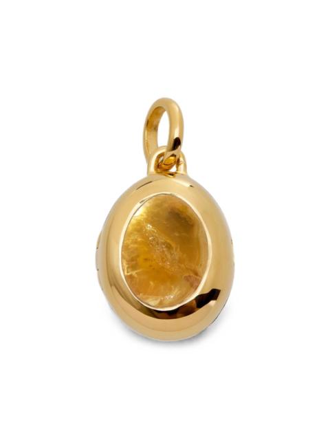 MONICA VINADER November Birthstone citrine-embellished locket necklace