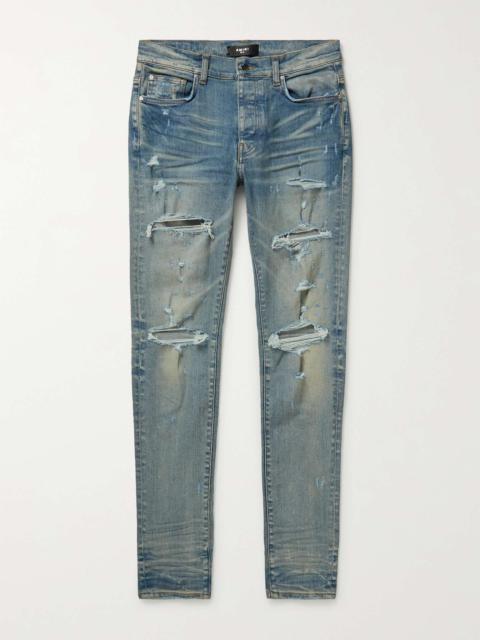 Thrasher Plus Skinny-Fit Distressed Stretch-Denim Jeans