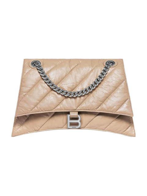BALENCIAGA Quilted Crush Chain Bag M "Taupe" 716393 210J0 2906