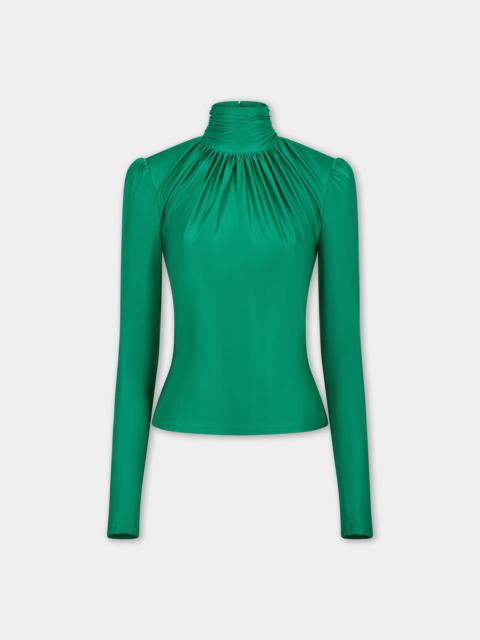rabanne GREEN LONG-SLEEVED TOP