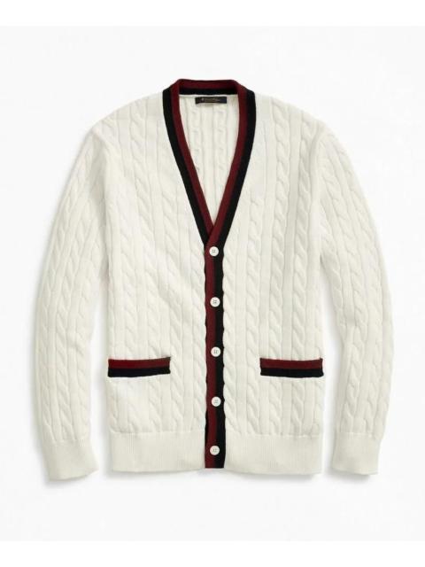 Brooks Brothers Vintage-Inspired Supima® Cotton Tennis Cardigan