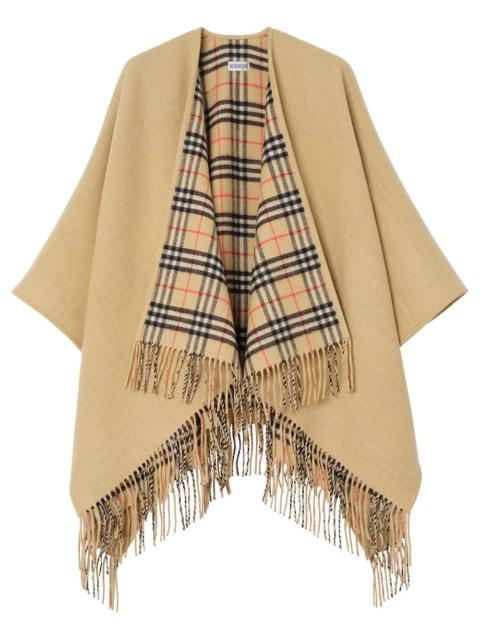 Burberry REVERSIBLE CHECK WOOL CAPE