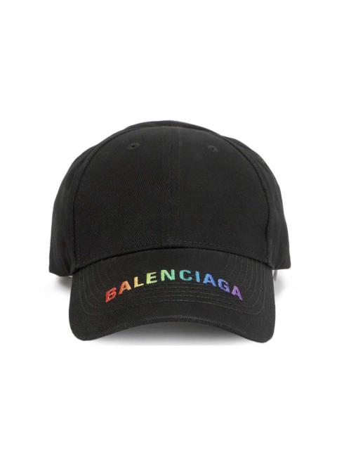 BALENCIAGA Balenciaga Logo Embroidered Cap Black/Multi