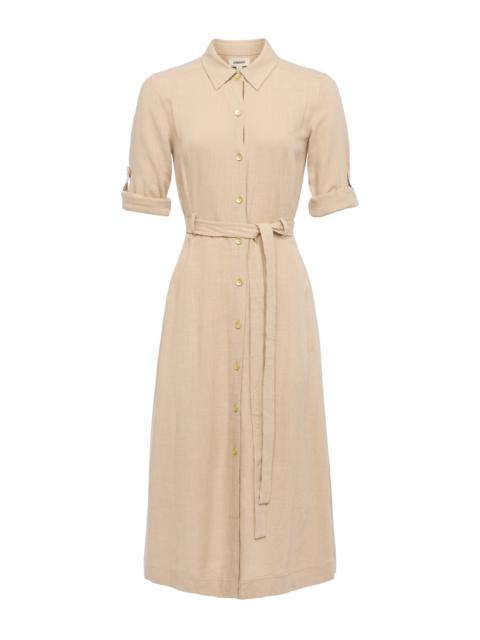 L'AGENCE Malika Linen-Blend Shirt Dress