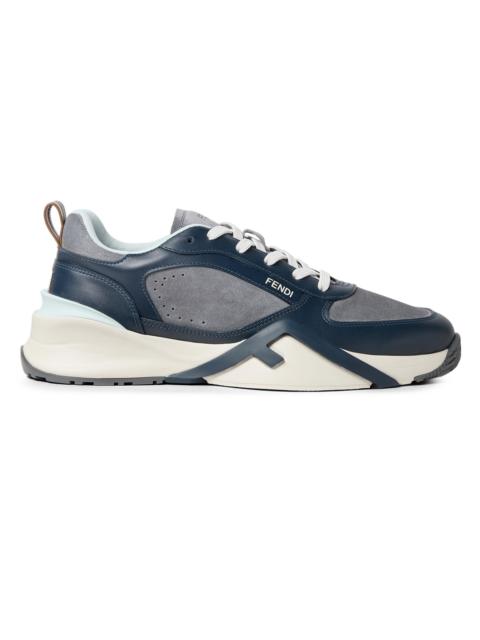 FENDI Men's Flow Tonal Colorblocked Low-Top Sneakers - Blueberry Menta