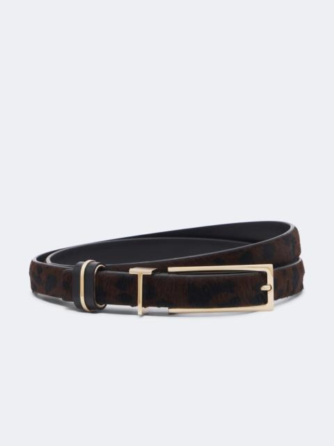 TOM FORD Leopard-print calf hair belt