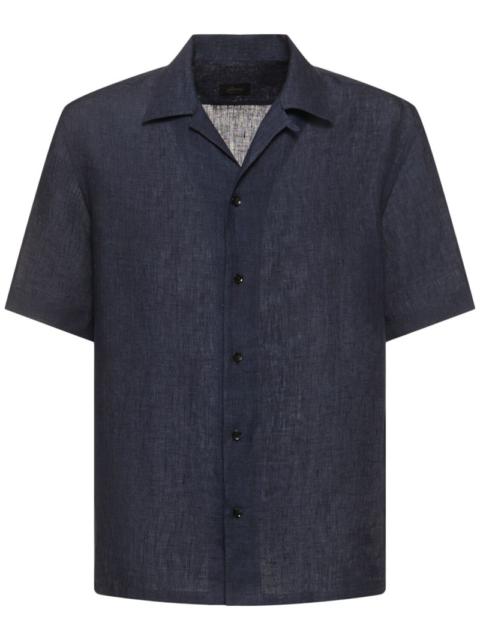 Brioni Short sleeve linen shirt