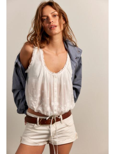 FREE PEOPLE Cherry Scallop Top