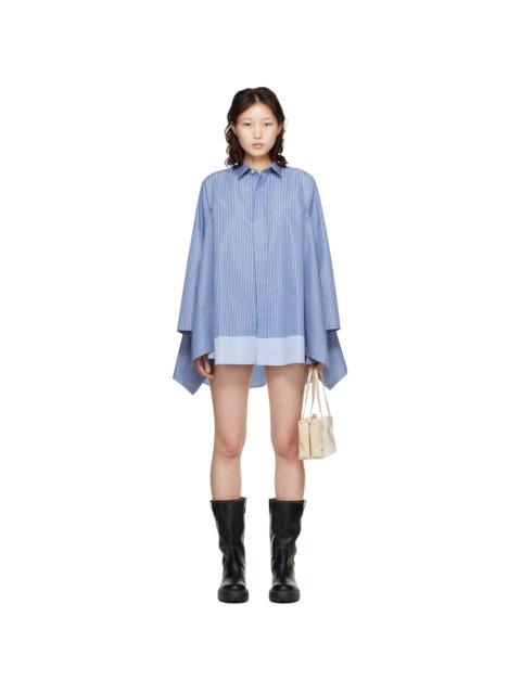sacai Blue Poplin Shirt Minidress