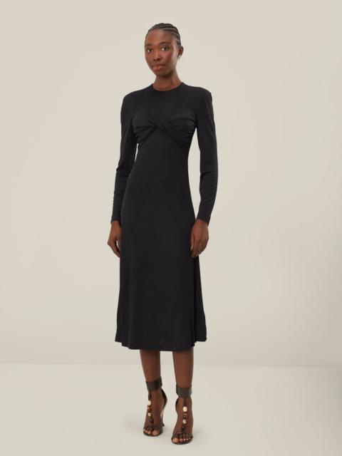FARM RIO Black Twisted Cup Midi Dress