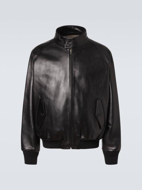 A.PRESSE Leather bomber jacket