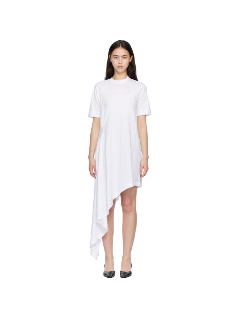 Loulou de Saison White IGARI Asymmetric T-shirt Midi Dress