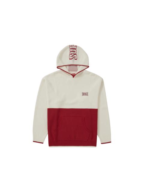 Supreme 2-Tone Hooded Sweater White