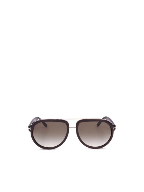 TOM FORD T-logo pilot sunglasses