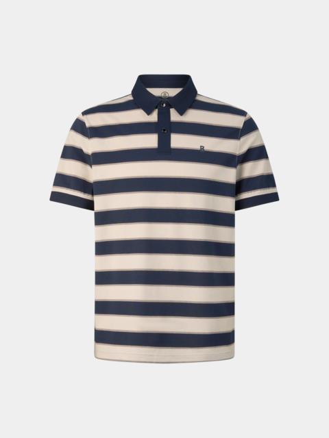 BOGNER Timo piqué polo shirt in Navy blue/sand