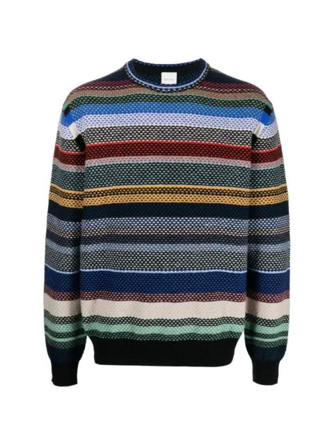 striped crew-neck jumper