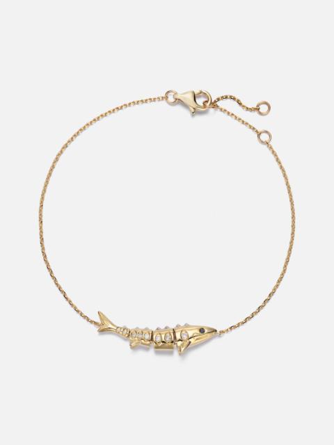 Yvonne Léon Marlin 9kt gold chain bracelet with diamonds