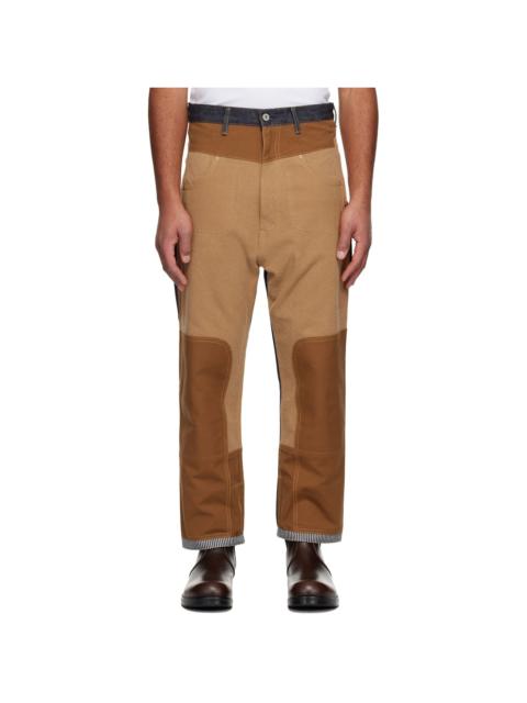 Junya Watanabe MAN Blue & Tan Levi's Edition Paneled Jeans