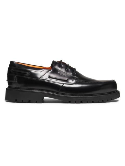 Junya Watanabe MAN Men's Junya Watanabe x Heinrich Dinkel Leather Boat Shoes - Black