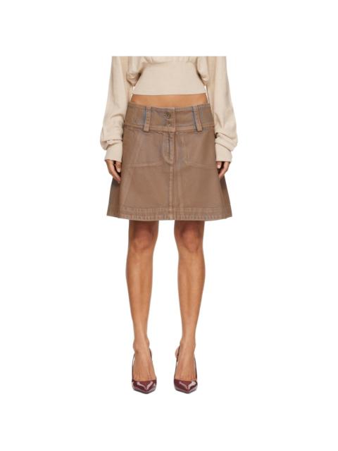 KNWLS Beige CC Miniskirt
