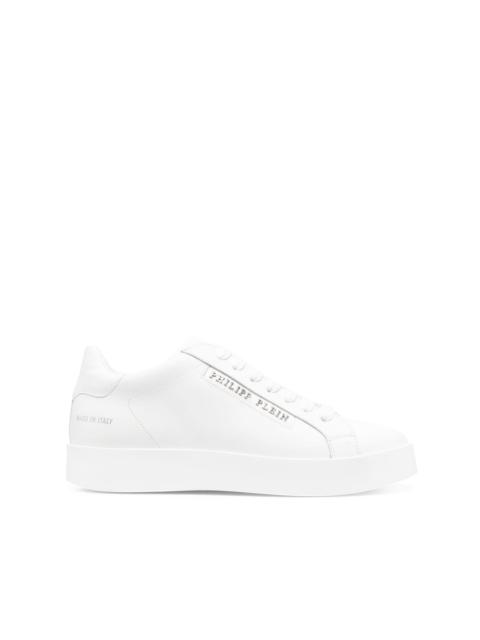 low-top leather sneakers