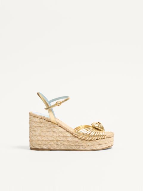 ROYAL WEDGE SANDAL IN LAMINATED NAPPA LEATHER 100MM