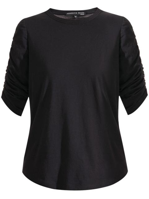 VERONICA BEARD WALDORF RUCHED-SLEEVE TEE