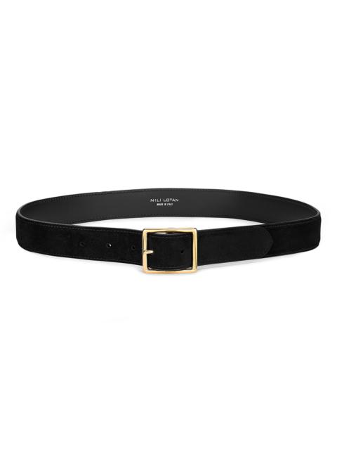 NILI LOTAN Women's Gabriele Suede Belt - Black