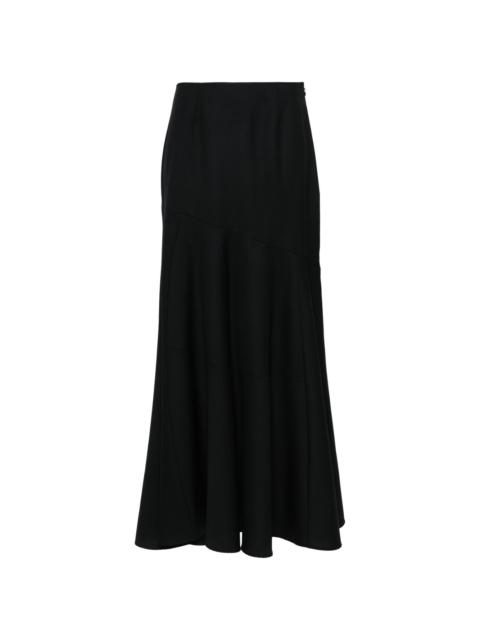 bias-cut maxi skirt