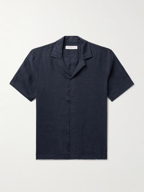 ORLEBAR BROWN Maitan Camp-Collar Linen Shirt