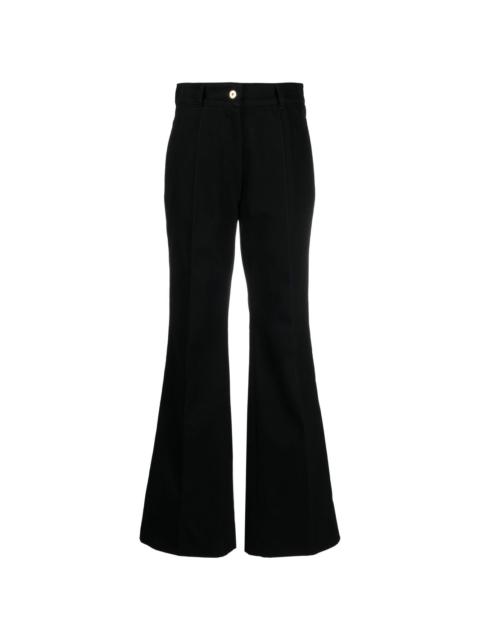 tailored-cut flared trousers