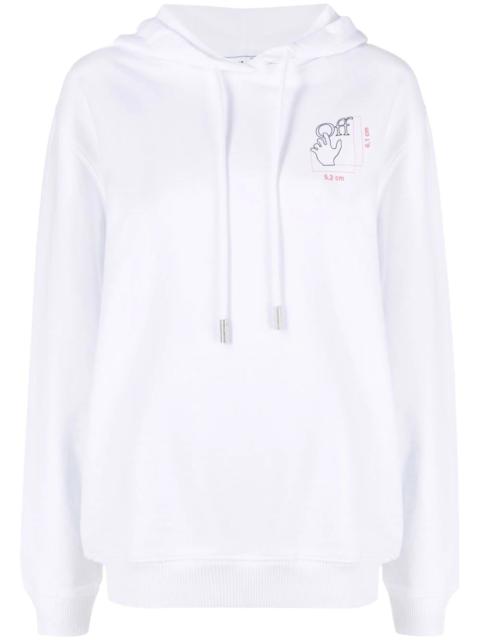 Off-White logo-print cotton hoodie
