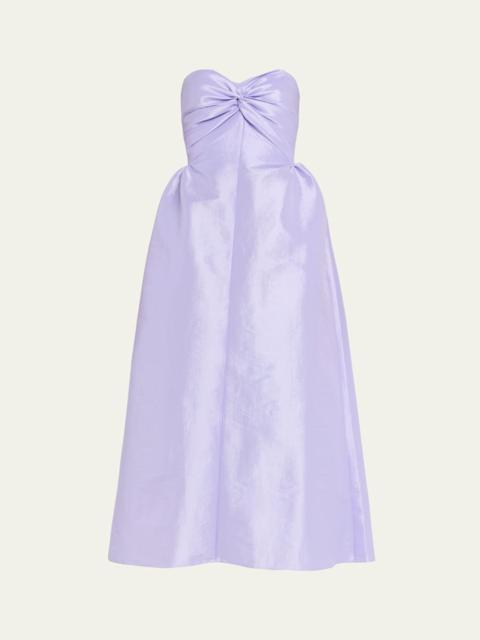 KIKA VARGAS Rose Strapless Taffeta Dress