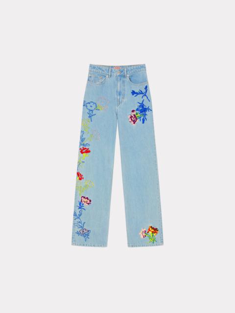 KENZO 'KENZO Drawn Flowers' AYAME embroidered jeans