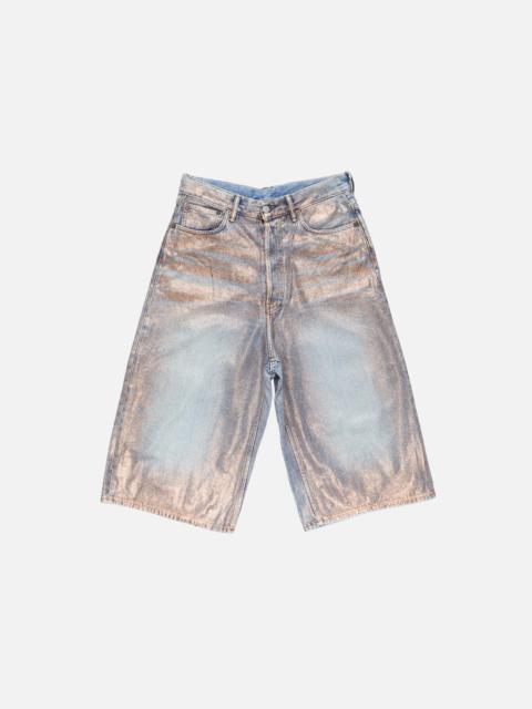 Acne Studios Glitter denim shorts - Rose copper/light blue