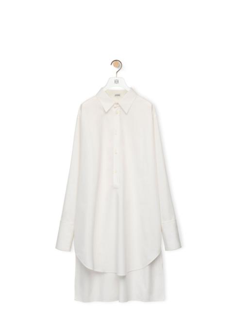 Deconstructed shirt dress in cotton