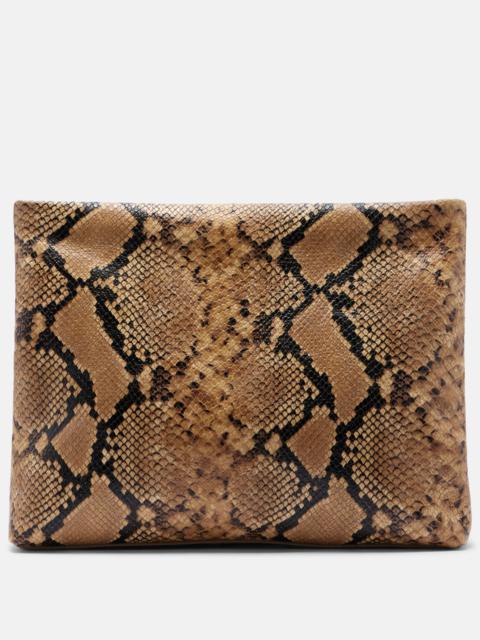 NILI LOTAN Jerry Small snake-print leather clutch