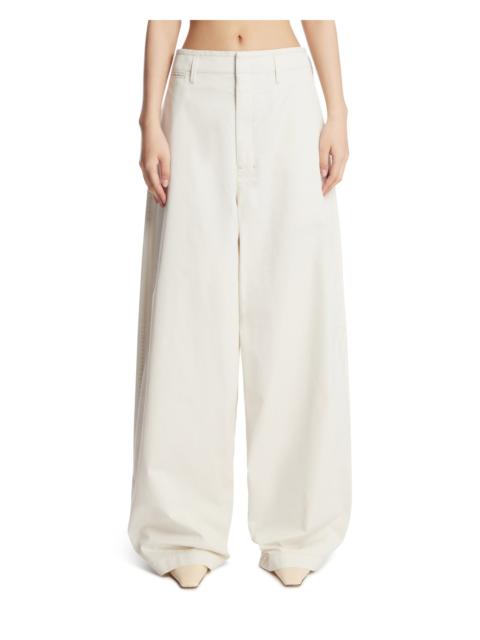 Lemaire White Wide-Leg Trousers