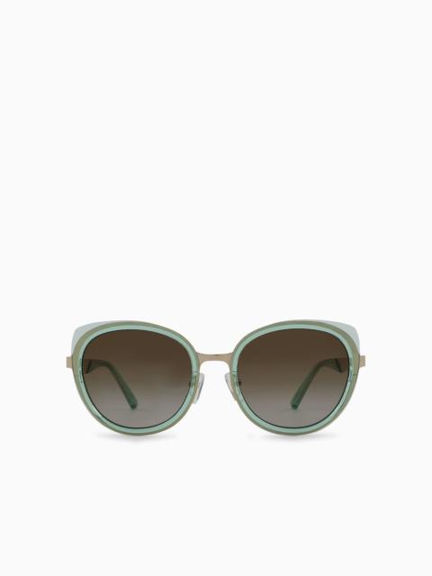EMPORIO ARMANI Women’s round sunglasses