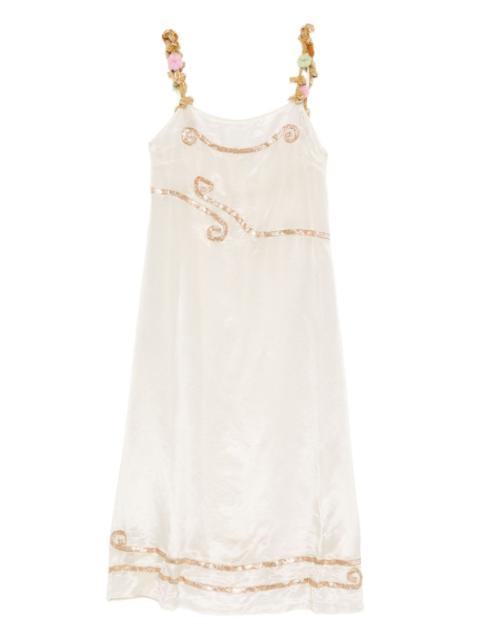 BODE Lido strappy embellished dress