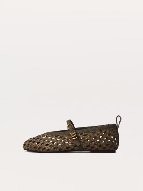 rag & bone Spire Woven Faux Leather Mary Jane Shoes