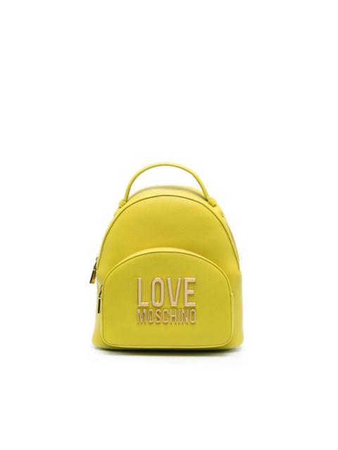 Moschino logo-plaque zip backpack