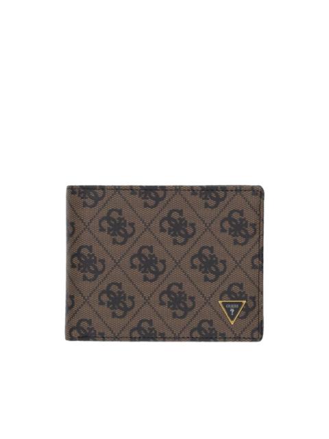 GUESS USA Milano monogram-print logo-plaque wallet