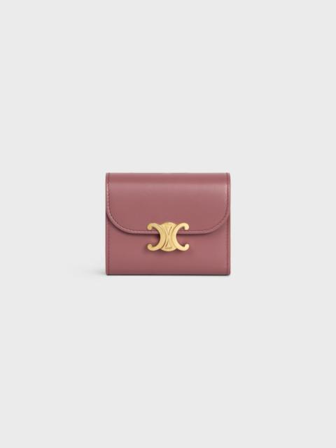 CELINE Small Flap Wallet TRIOMPHE in Shiny calfskin