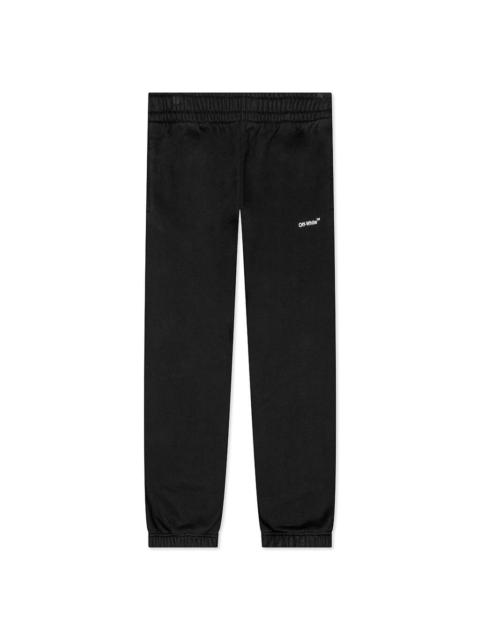 Off-White OFF-WHITE C/O VIRGIL ABLOH DIAG HELVETICA SLIM SWEATPANT - BLACK/WHITE